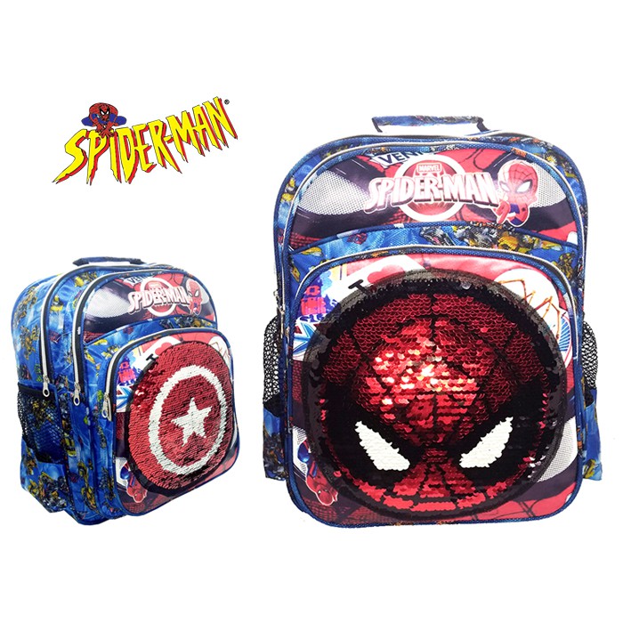 Tas Anak Ransel SEQUIN SPIDERMAN - Tas Anak Ransel SD usap