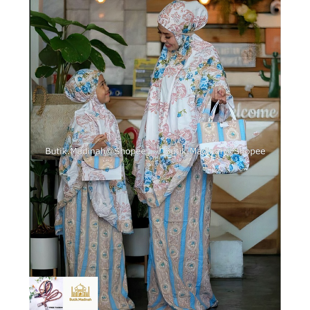 BUTIK.MADINAH MUKENA COUPLE IBU ANAK NADIRA DAHLIA