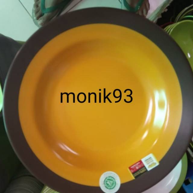 Piring makan melamin coklat golden dragon