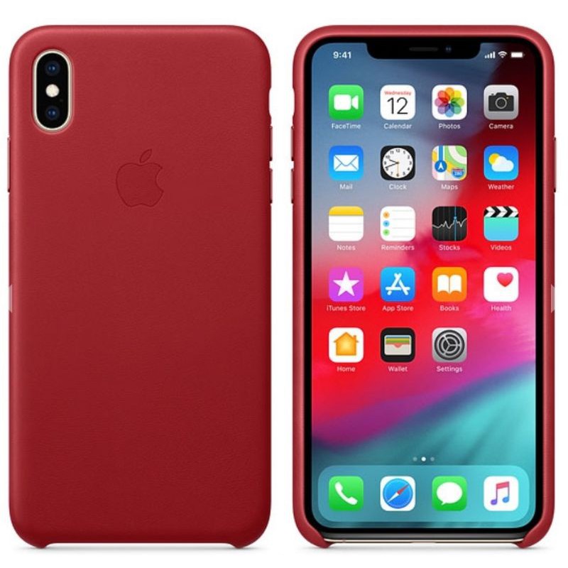 Iphone XS & XS Max Leather case,red