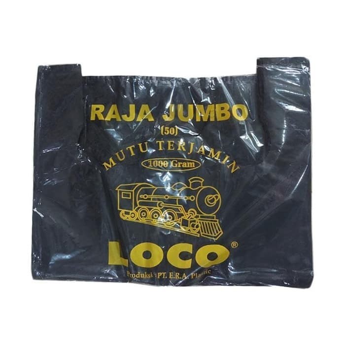 KANTONG PLASTIK LOCO TEBAL HITAM UKURAN 50 JUMBO