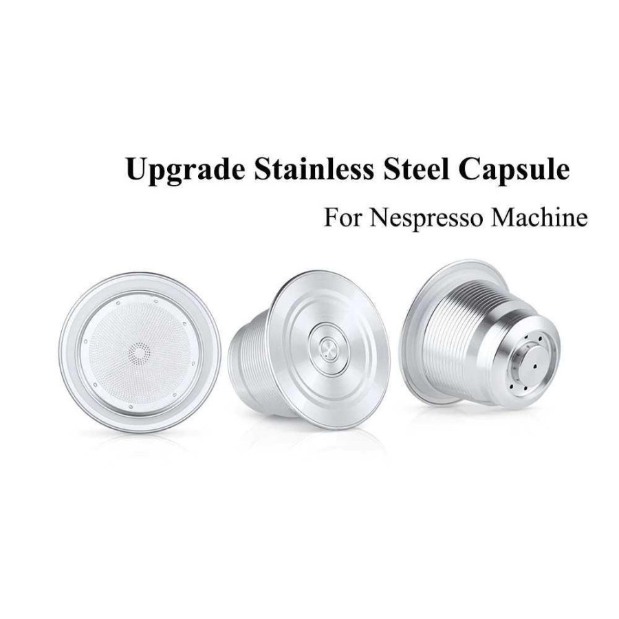 Refillable Capsule Upgrade Stainless Steel 1 PCS for Nespresso - Silver