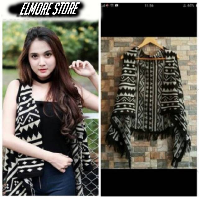 Cardigan / kardigan motif etnik maroko