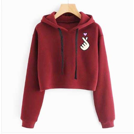 Bess - Sweater Hoodie Crop Murah / Sweater Hoodie Crop FINGER LOVE