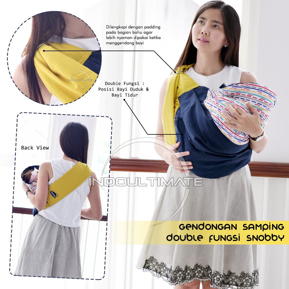 SNOBBY Gendongan Samping + Saku ADJUSTABLE Gendongan Bayi BY-55 BY-162