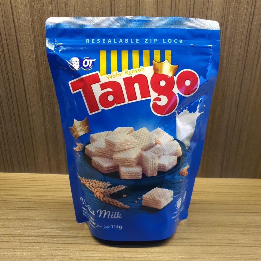 

Tango Wafer Renyah Wafer Rasa Vanilla Milk Halal 115 Gr Kemasan Seal