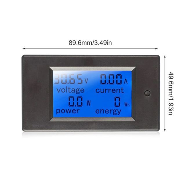 Voltmeter Amperemeter Watt meter Energy meter 4in1 DC 20A 6.5-100V