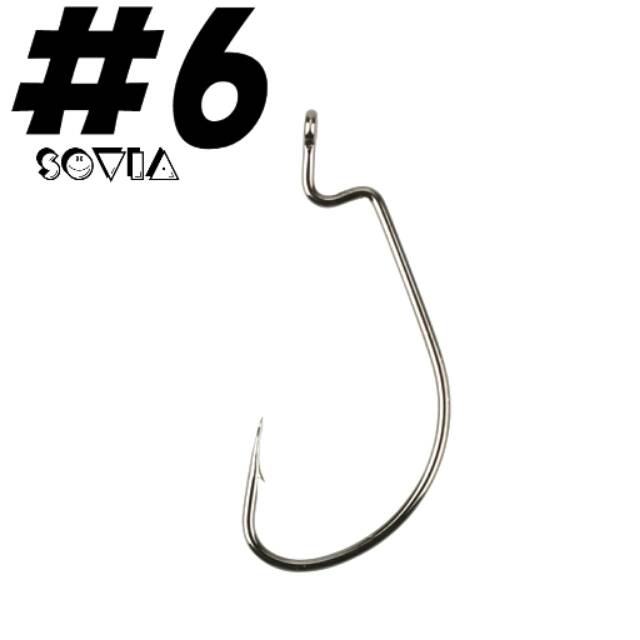 Mata pancing cacing / mata kail worm hook bait high carbon steel no. 6