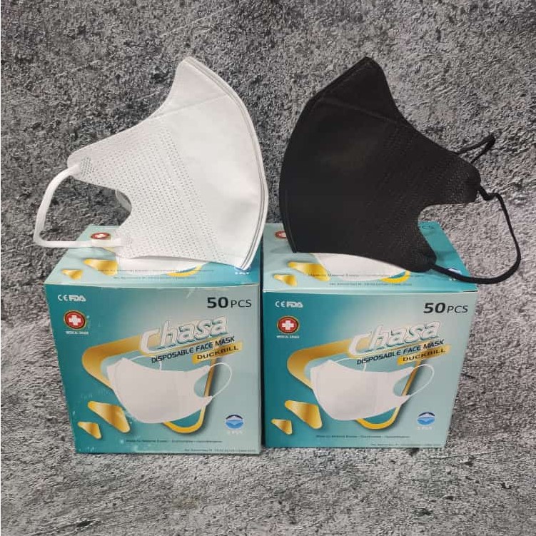 MASKER DUCKBILL CHASA 3PLY MEDICAL GRADE - WHITE