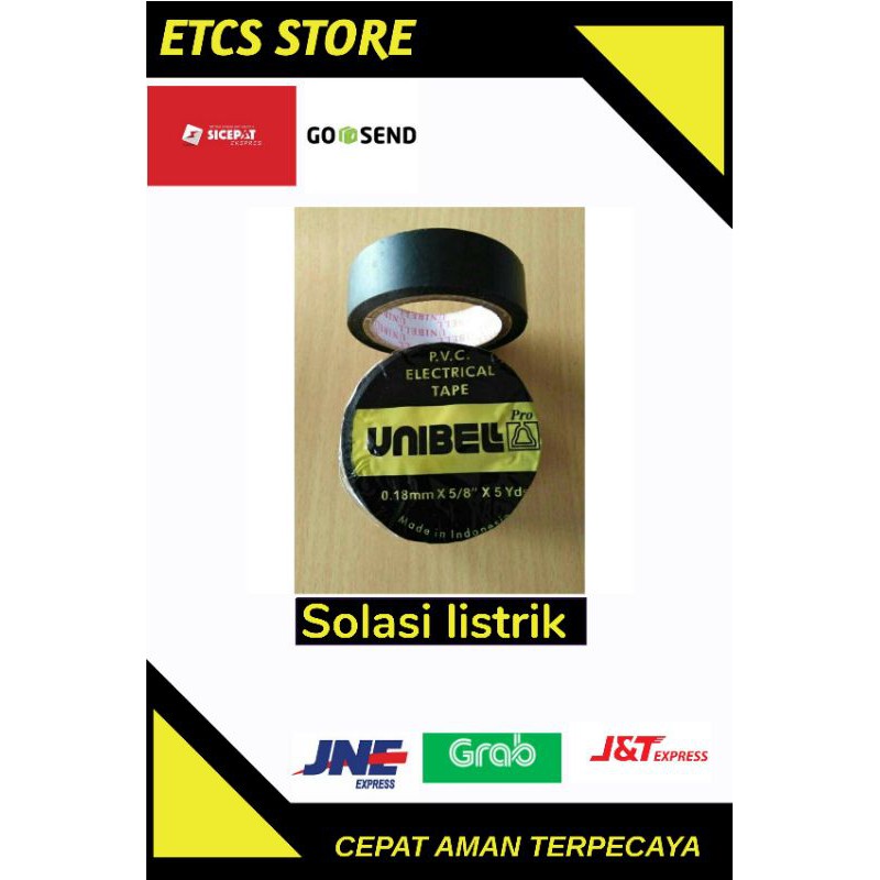

Solasi kabel Unibell Electrical Tape Selotip Kabel tanpa dus rol