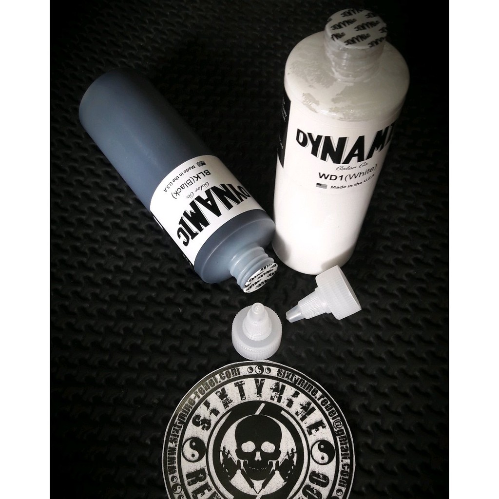 Original Tattoo Ink   Tinta Tattoo Dynamic 8 0z Black or White Terbaik