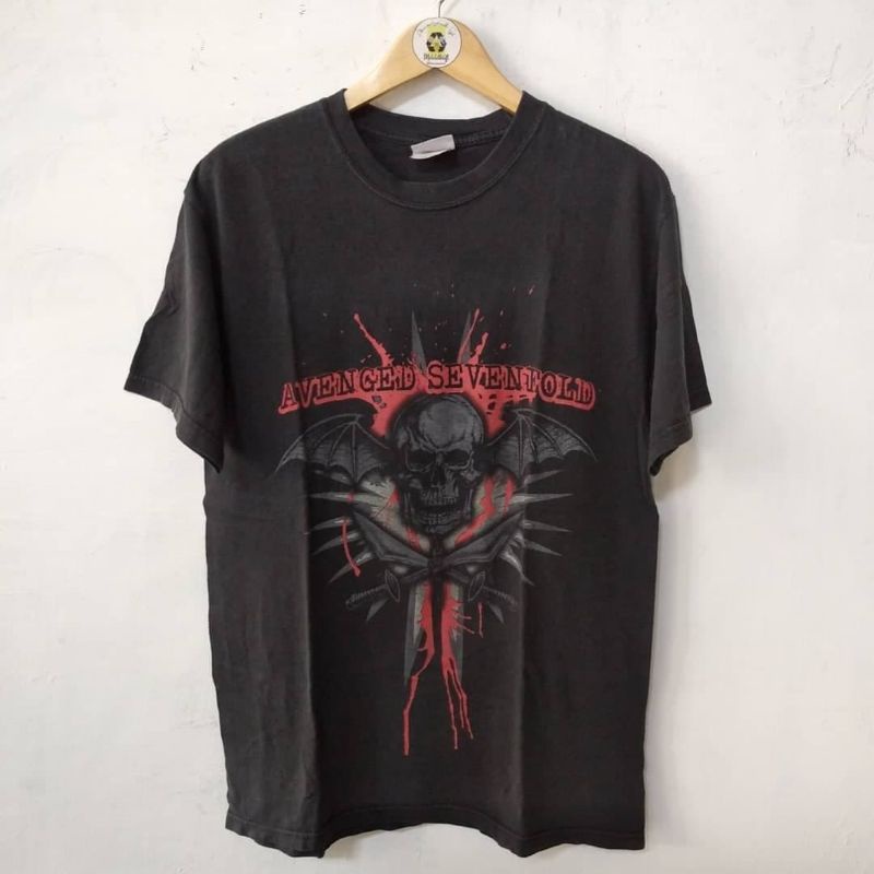 baju kaos band second avenged sevenfold a7x hanes official merchandise
