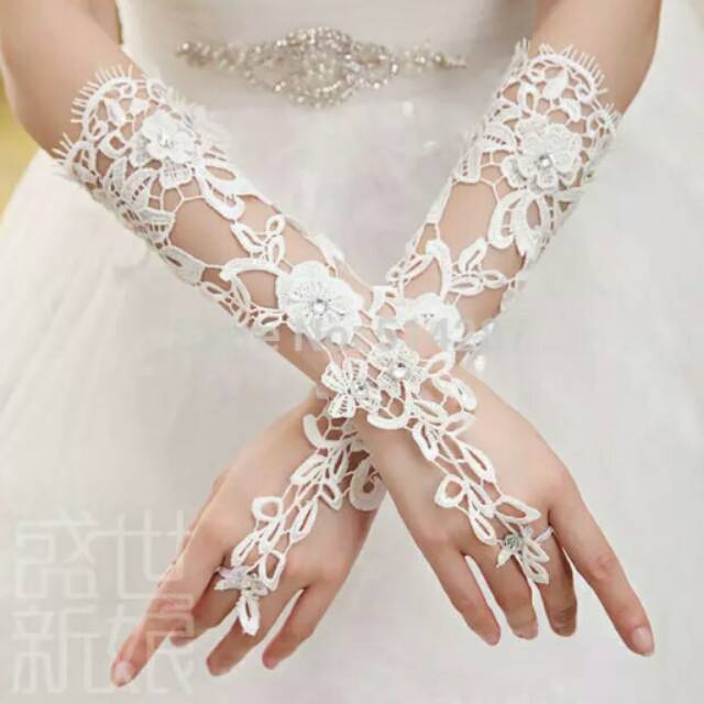 SR05 bridal gloves sarung tangan pengantin pesta party