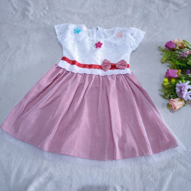 Dress Anak 1 2 Tahun perempuan anak hangout murah viral perempuan anak tutu (Dress Rendako)