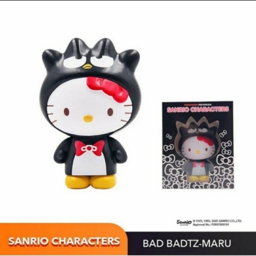 Figure Sanrio Hello Kitty Bad Badtz-Maru Yoshinoya Original Hitam New