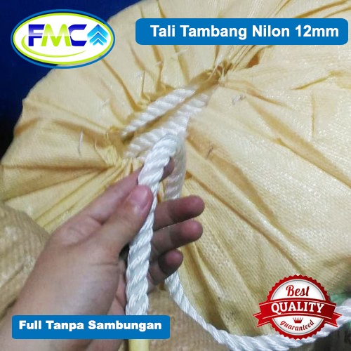 Tali Tambang Besar Nilon Nylon Rope 10mm 12mm 14mm Pengikat Barang Putih Qualitas Eksport Ikat Hewan Ternak Sapi Kambing Domba Lembu Kerbau