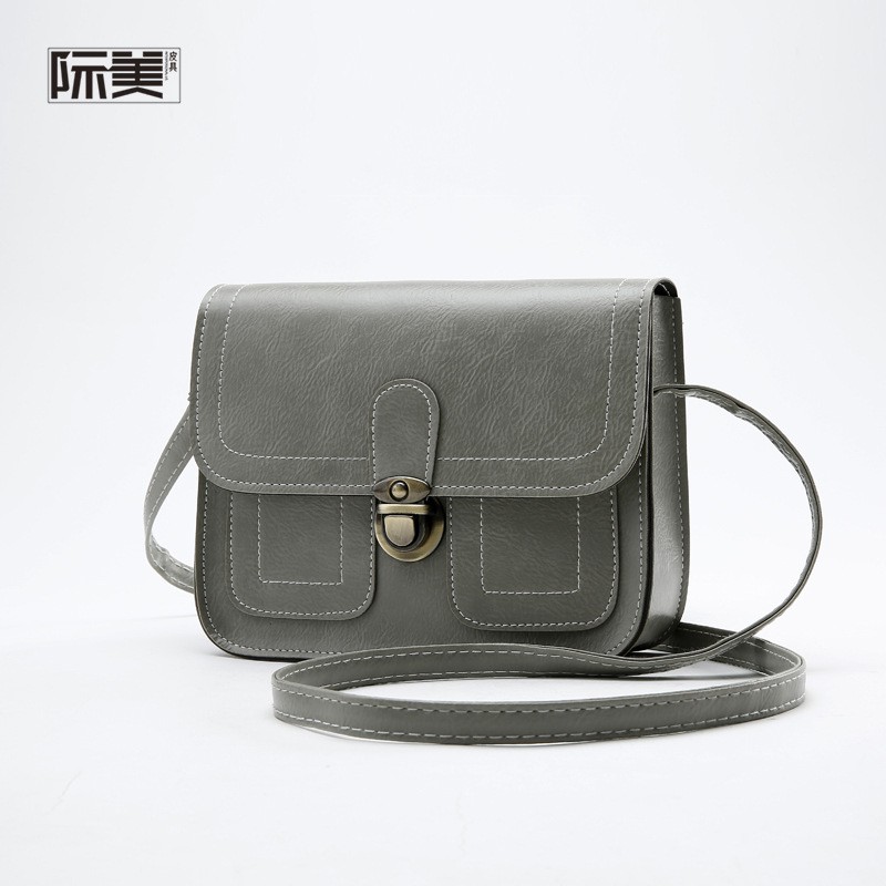 GRAY tas selempang wanita vintage klasik messenger kulit kotak