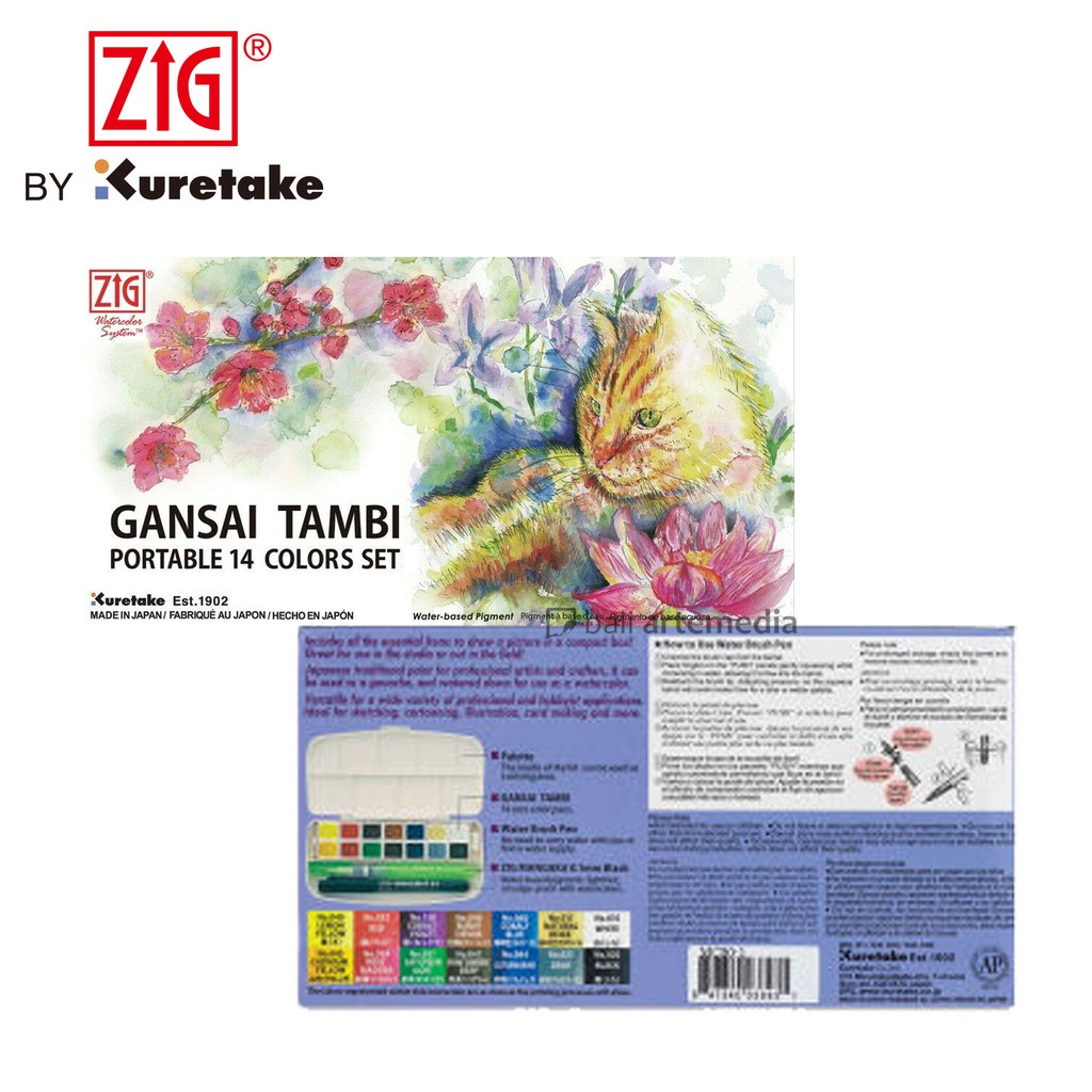 Kuretake ZIG -  Gansai Tambi Portable Color Set 14