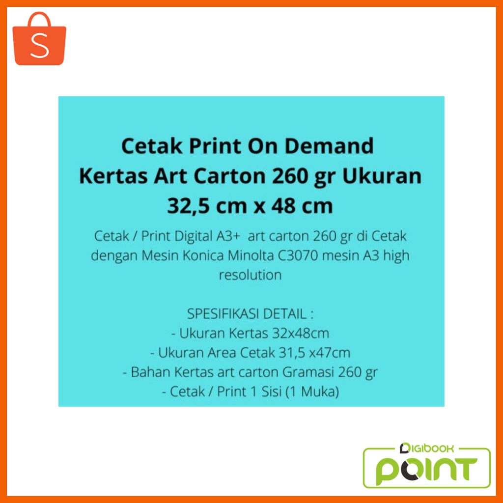 

Cetak Print On Demand Kertas Art Carton 260 gr Ukuran 32,5 cm x 48 cm