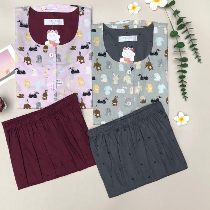 Telah Hadir.. Piyama Niqta motif bunny dream / Piyama niqta murah / supplier niqta / piyama niqta te