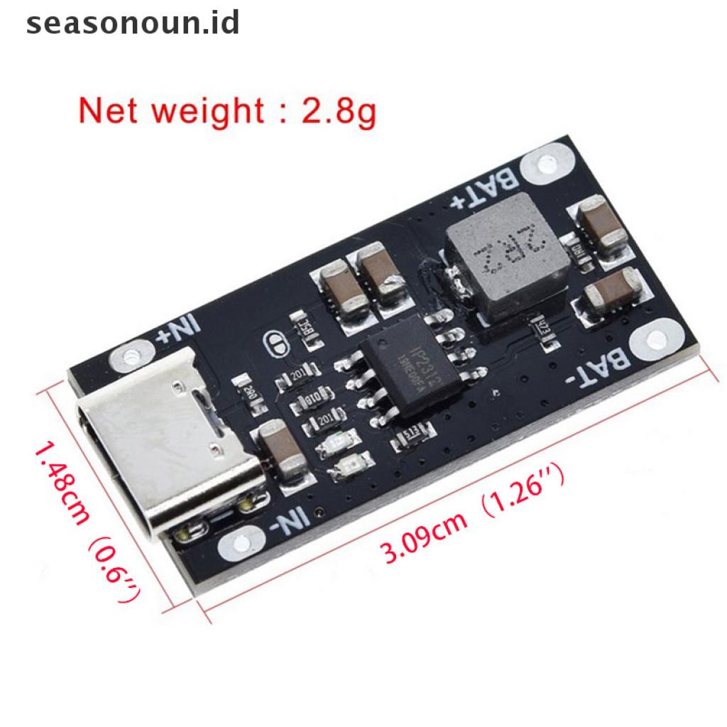 Modul Papan Pengisi Daya Baterai Lithium Li-ion 18650 Tipe C USB 5V 3A 3.7V