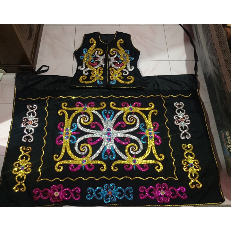 BAJU DAYAK CEWEK DEWASA DRILL