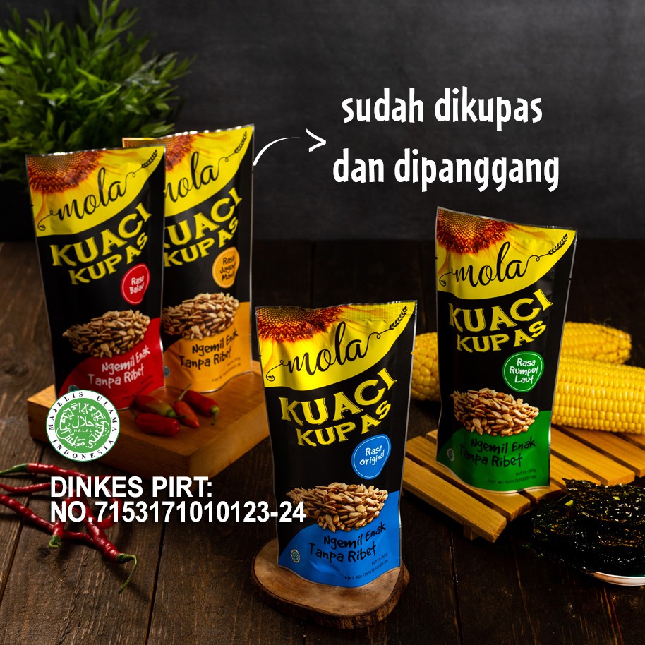 Mola Kuaci Kupas Panggang / kuaci bunga matahari / Sunflower Seed