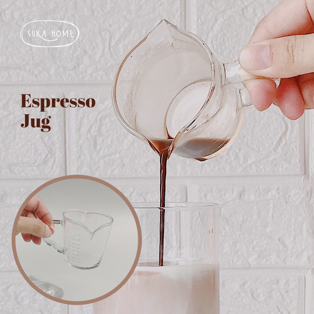 Espresso Glass | Gelas Espresso | Espresso Pourer |  Cangkir Espresso | Espresso Shot Glass SukaHome