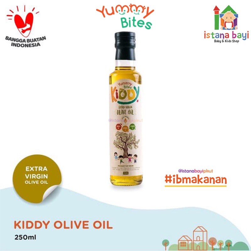 Yummy bites Kiddy Extra Virgin Olive Oil 250 ml - Evoo/makanan mpasi bayi