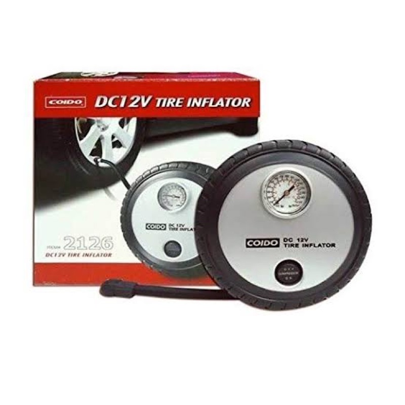 COIDO 2126 DC 12V Tire Inflator Pompa Ban Mobil