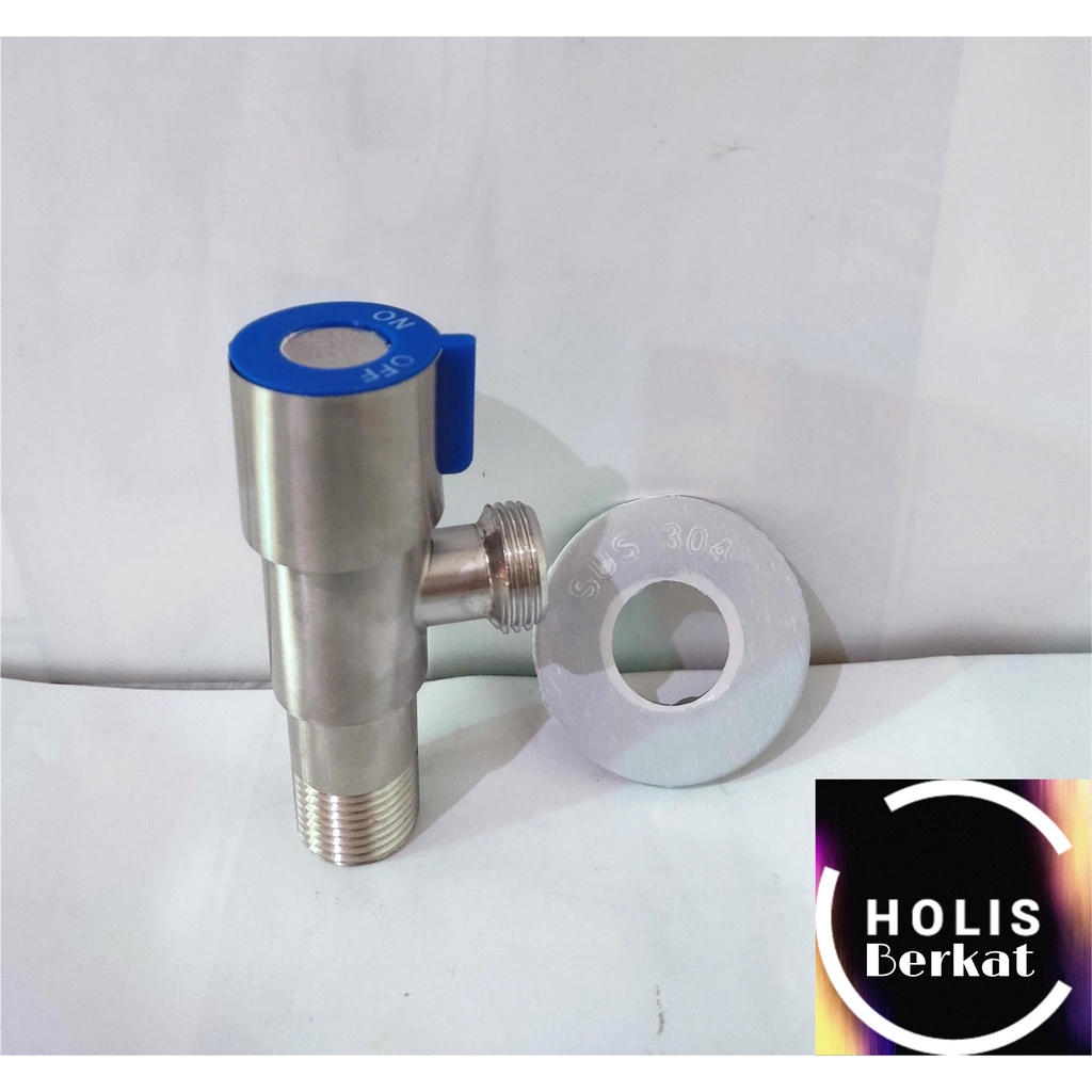 Stop Keran Shower / Stop Kran Cabang 1 SUS 304 Drat 1/2&quot;