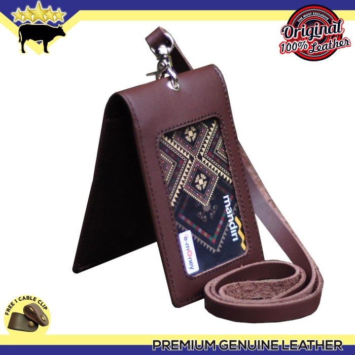 

Sale Id Card Name Tag Kartu Nama Kulit Genuine Leather Card Promo