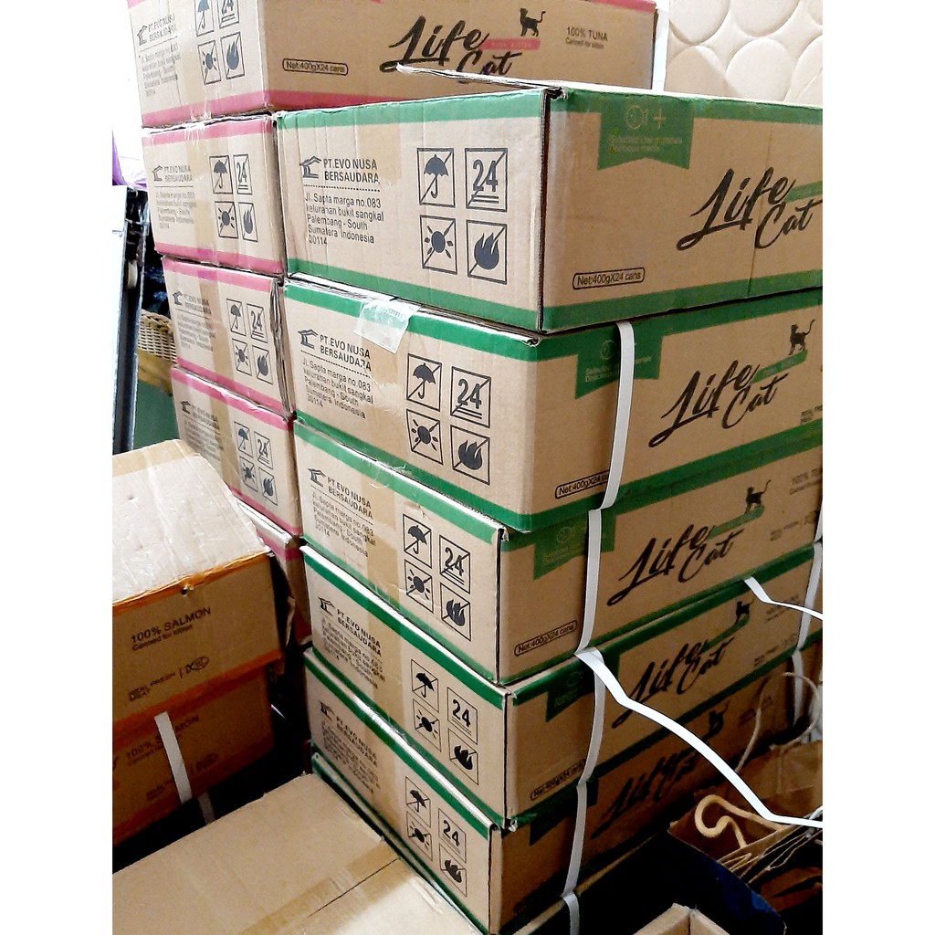 MAKANAN KUCING LIFECAT KALENG 24PCS  READY STOCK GROSIR KHUSUS GRAB GOSEND MURAH