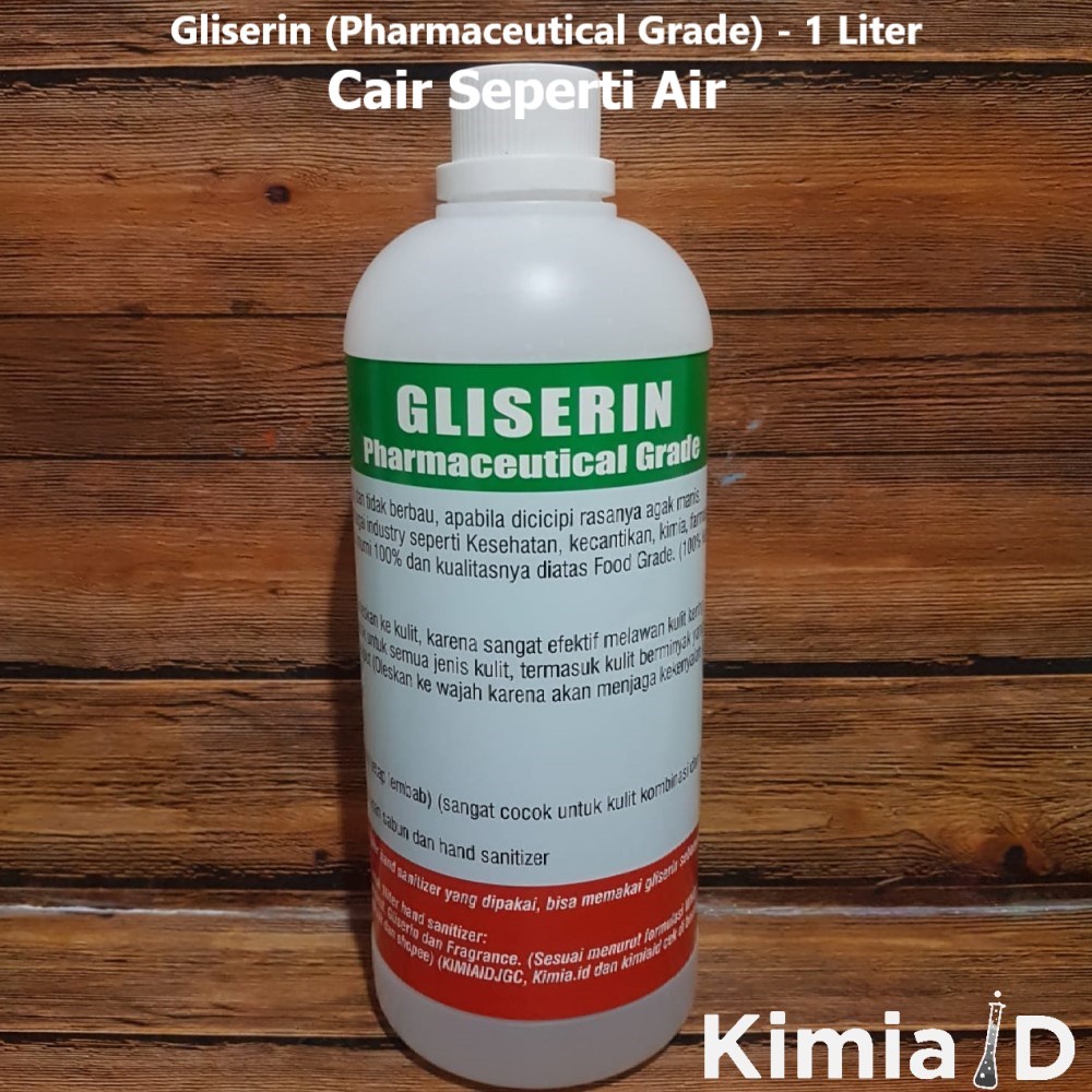 Gliserin 1 Liter - Vegetable Glycerin - Gliserin Nabati - Gliserol Pharmaceutical Grade - VG