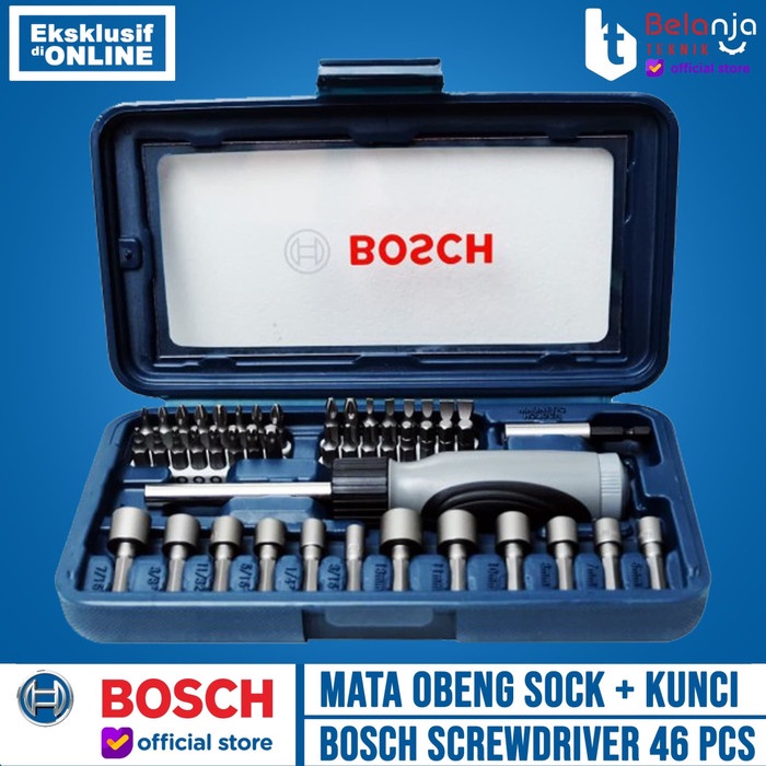 Bosch Screwdriver Set X-line 46 Pcs Mata Obeng Sock Kunci Shock Set l NEW21