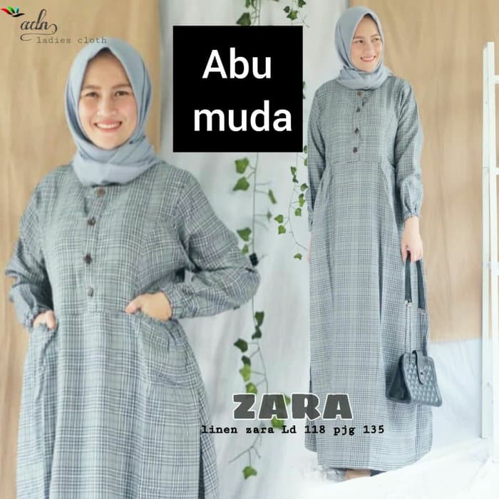 GAMIS ZARA LINEN IMPORT MURAH