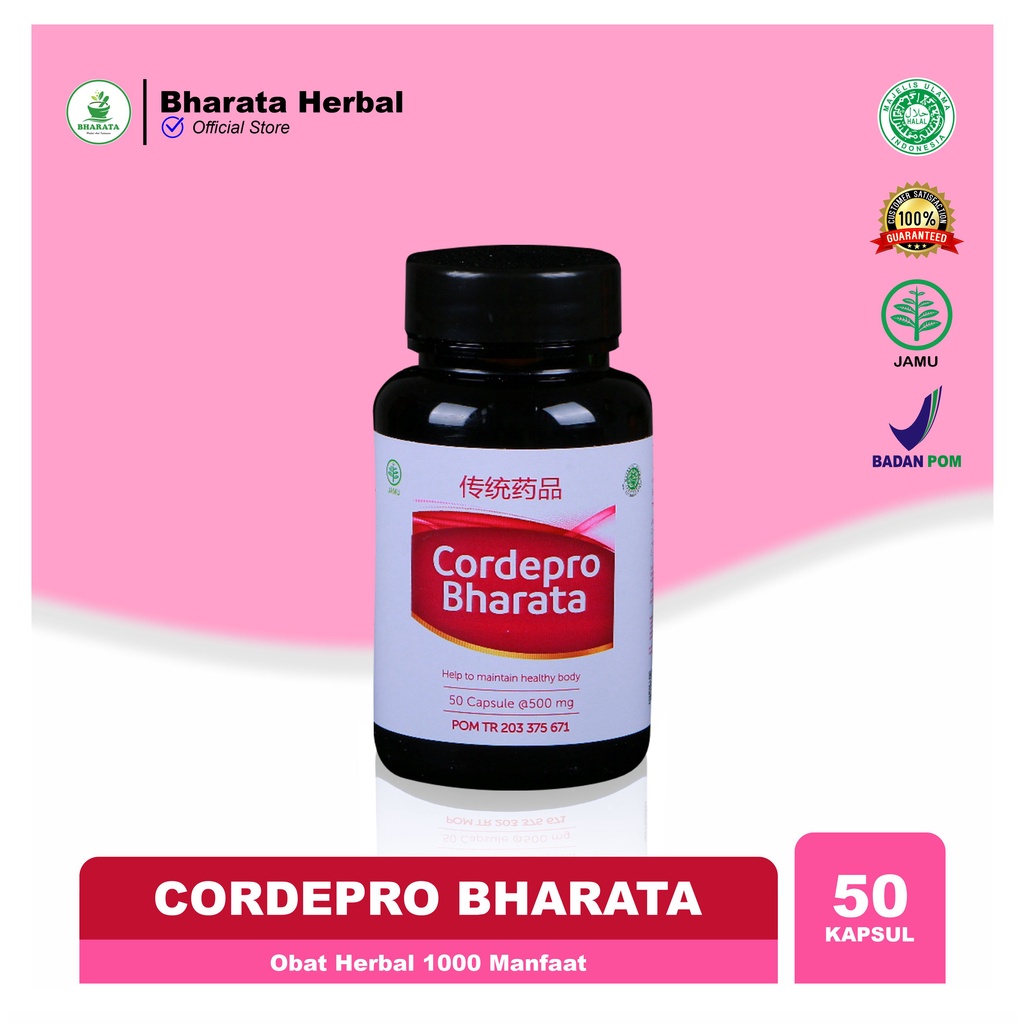 Cordepro Bharata - 50 Kapsul - 100% Original
