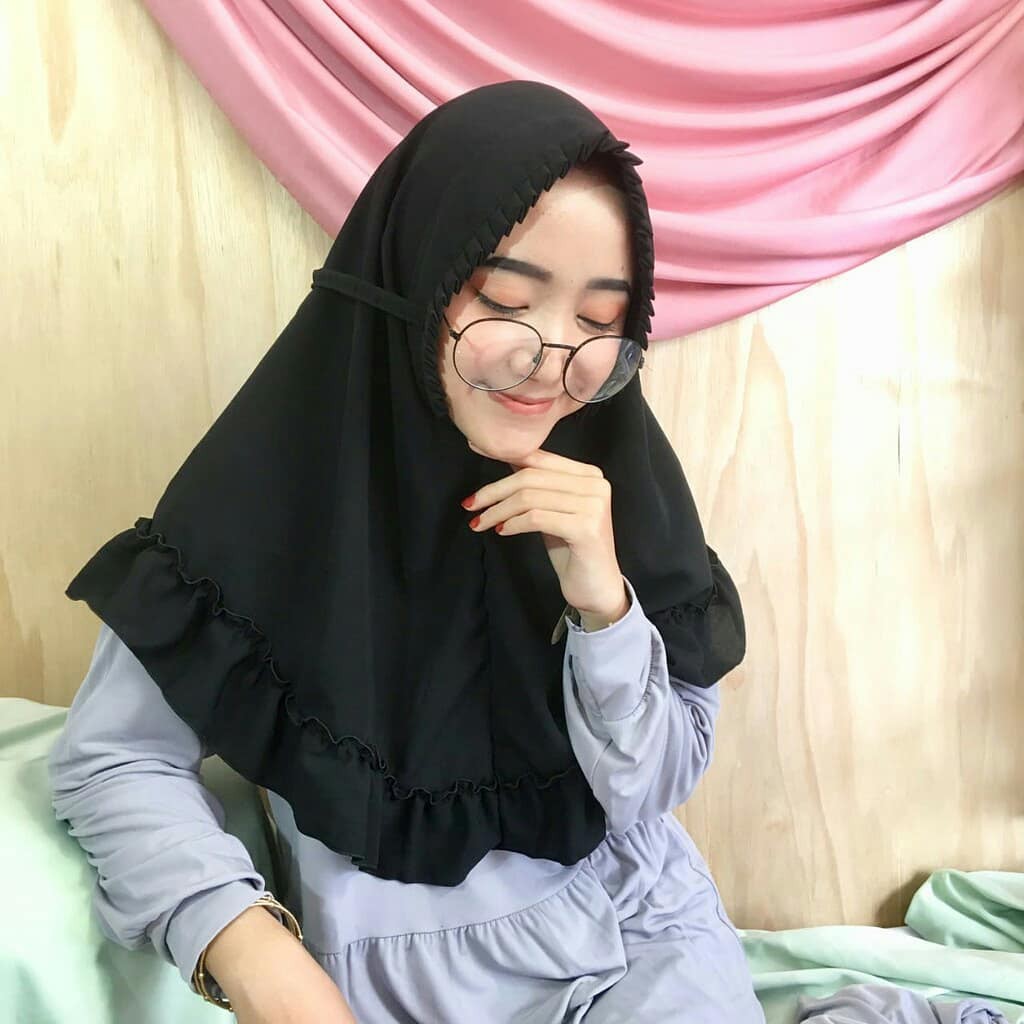 Jilbab Instan Khimar Lipit Kriwil Diamond  - Kerudung Wanita-4