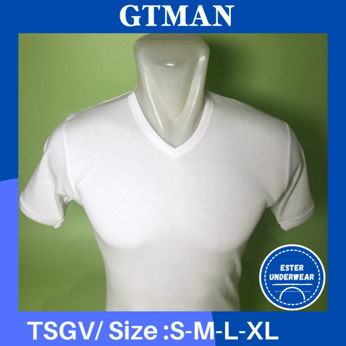 Kaos Dalam GTMAN V-NECK TSGV PUTIH ISI 1PCS