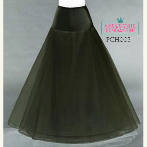 [BISA COD] ROK NGEMBANG PETTICOAT LOLITA PETIKUT PREMIUM HITAM PCH005