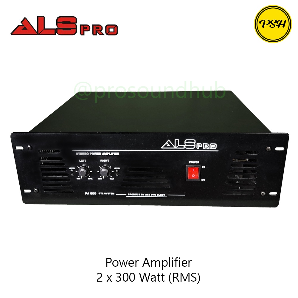 ALS Pro PA-600 PA600 Power Amplifier 300 Watt Stereo 2 Channel Amply
