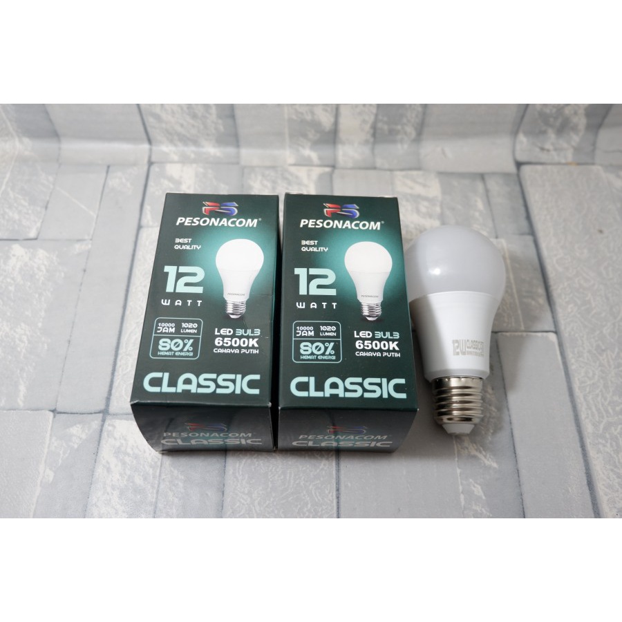 Bohlam Lampu LED Bulb Pesonacom Classic 12 Watt SNI