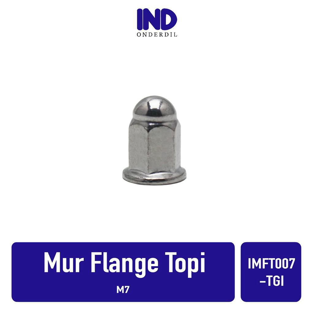 Mur-Nut Flange-Fleng Tinggi Topi M7-M 7 Kunci 10 Panjang 13 mm