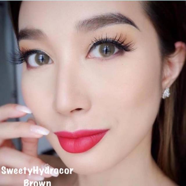 Softlens Sweety Hydrocor Warna Gray Brown