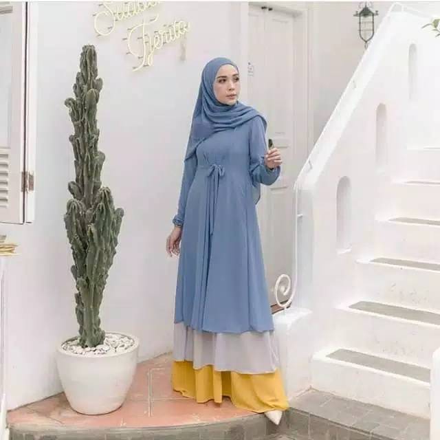 Heima dress baju gamis pakaian wanita fashion muslim