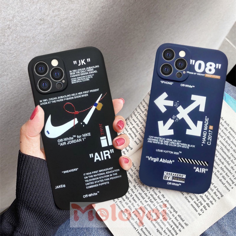 OFF-WHITE Casing Silikon Samsung A13 A53 A03 A22 A11 A12 A31 A33 A21S A32 A52 A72 A10S M11 M12 A71 A51 A20S A50 A30S A50S Motif Logo Nike