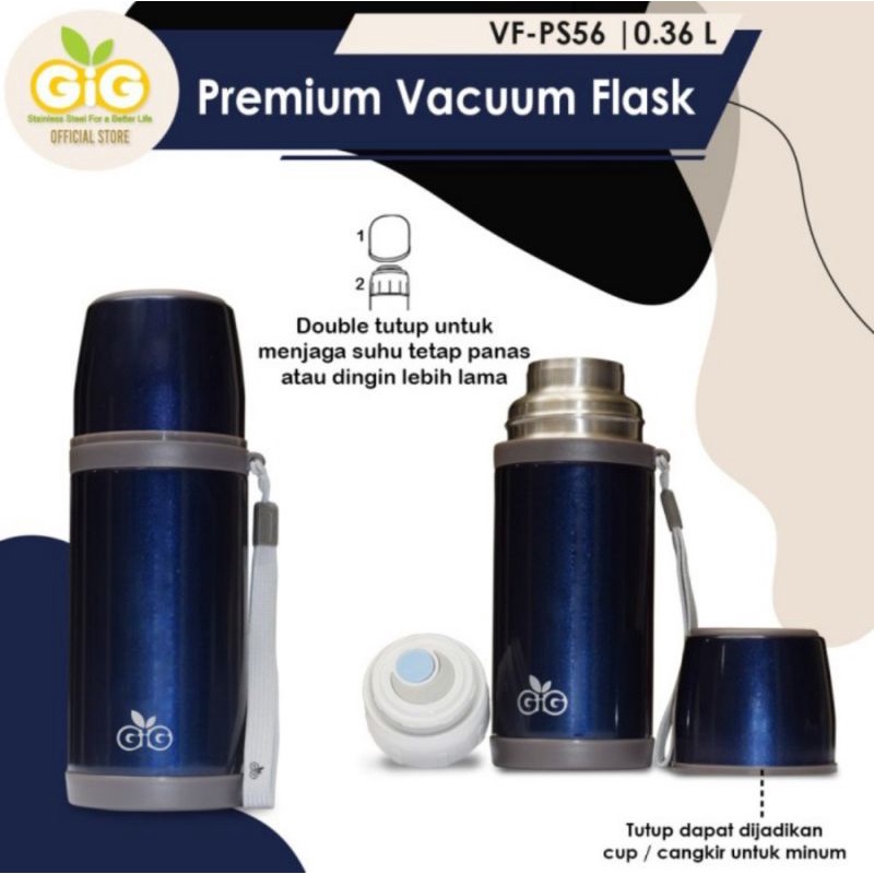 GIG Premium Vacuum Bottle 360ml Stainless Stell