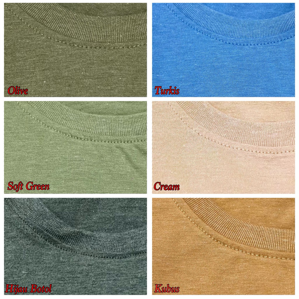 KAOS POLOS TWOTONE / TUTON MISTY LENGAN PENDEK 30'S PRIA