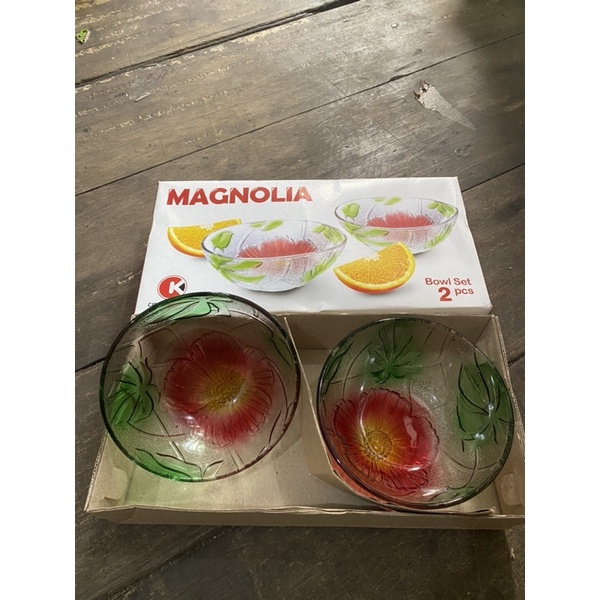 mangkok magnolia Set kado set souvenir