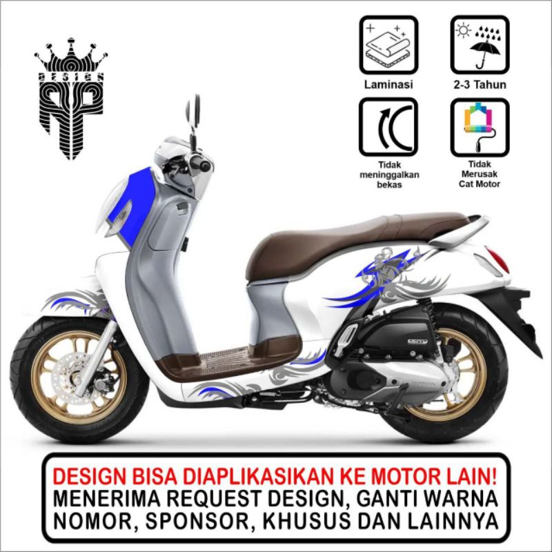 decal sticker full body untuk full dasbor bisa chat FI Bts dekal stiker scoopy vario ganio beat fino
